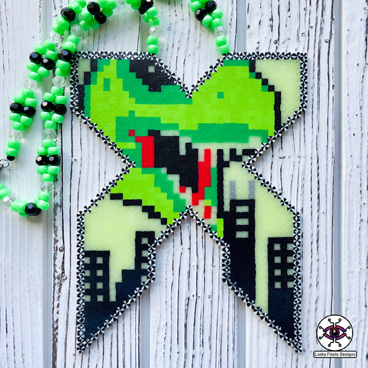 Subtronics Cyclops Red Perler Necklace – Leaky Pixels