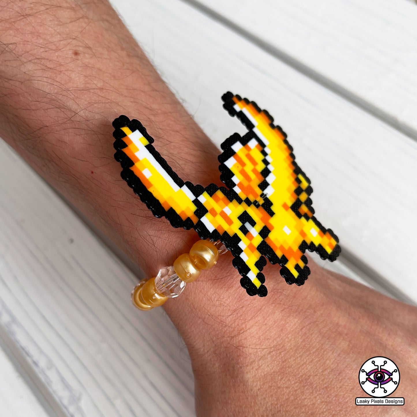 Ho-Oh pokemon kandi perler bracelet by Leaky Pixels