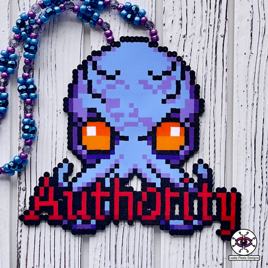 Illithid squid baldurs gate perler necklace by leaky pixels