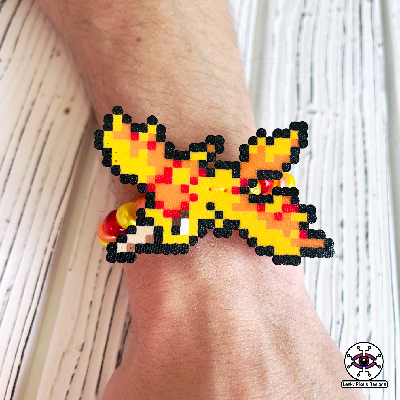 Articuno, zapdos and moltres perler pokemon bracelets by leaky pixels