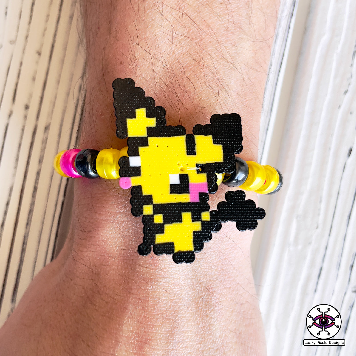 pikachu raichu and pichu pokemon perler bracelets by leaky pixels