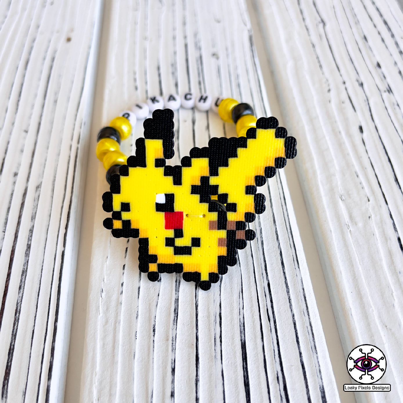 pikachu raichu and pichu pokemon perler bracelets by leaky pixels