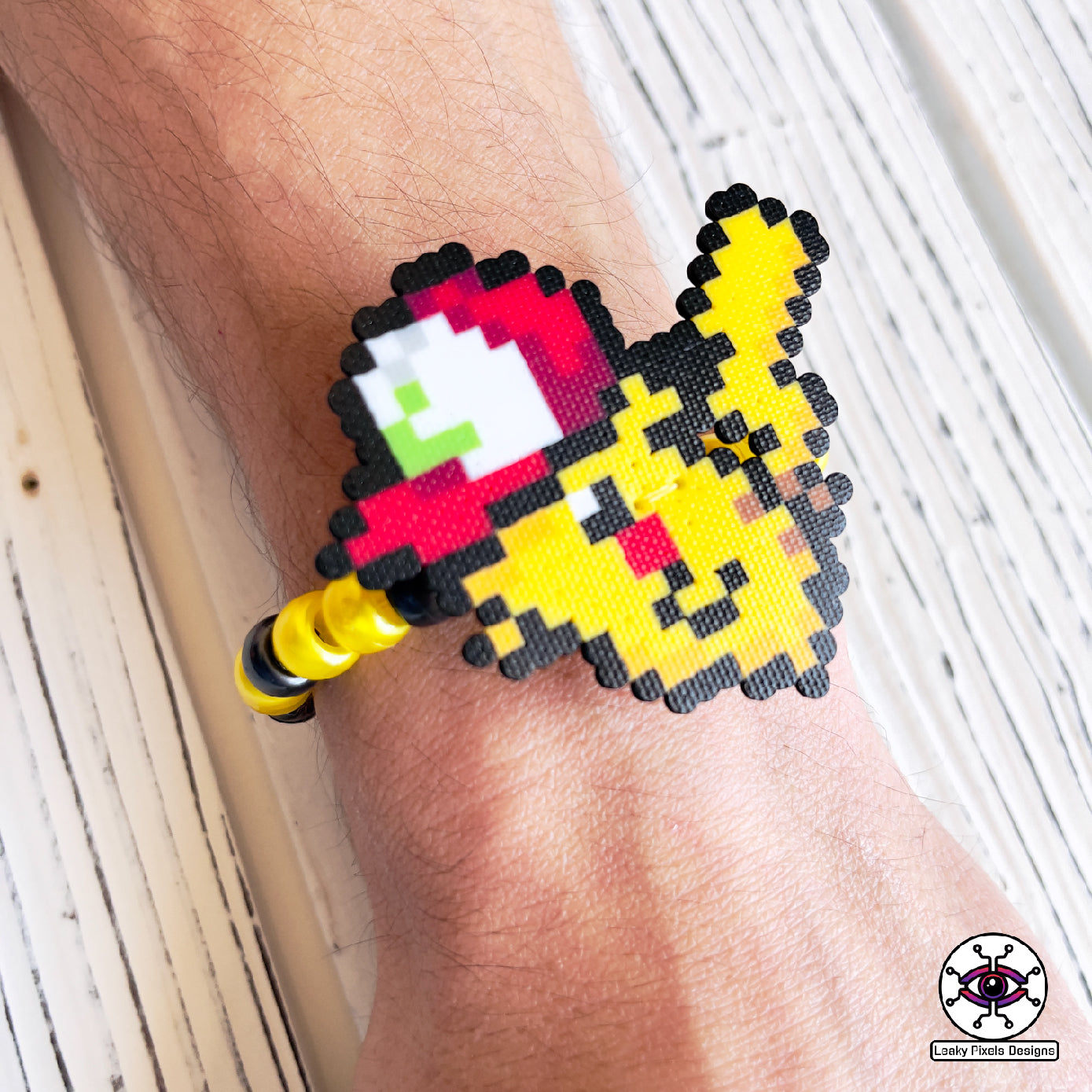 pikachu raichu and pichu pokemon perler bracelets by leaky pixels