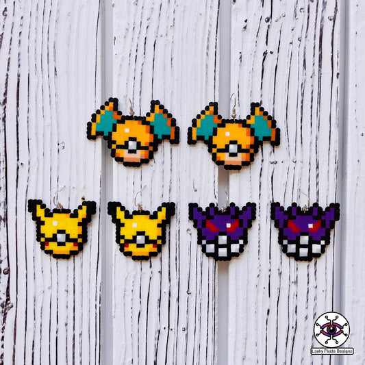 pokemon pokeball earrings charizard pikachu gengar