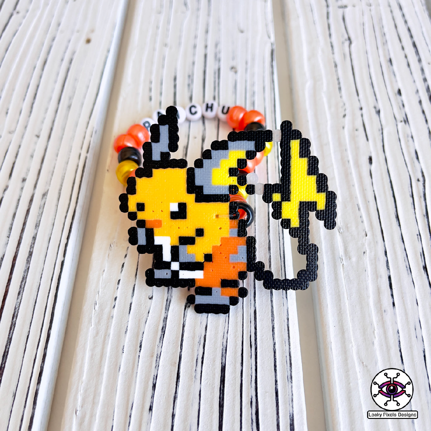 pikachu raichu and pichu pokemon perler bracelets by leaky pixels